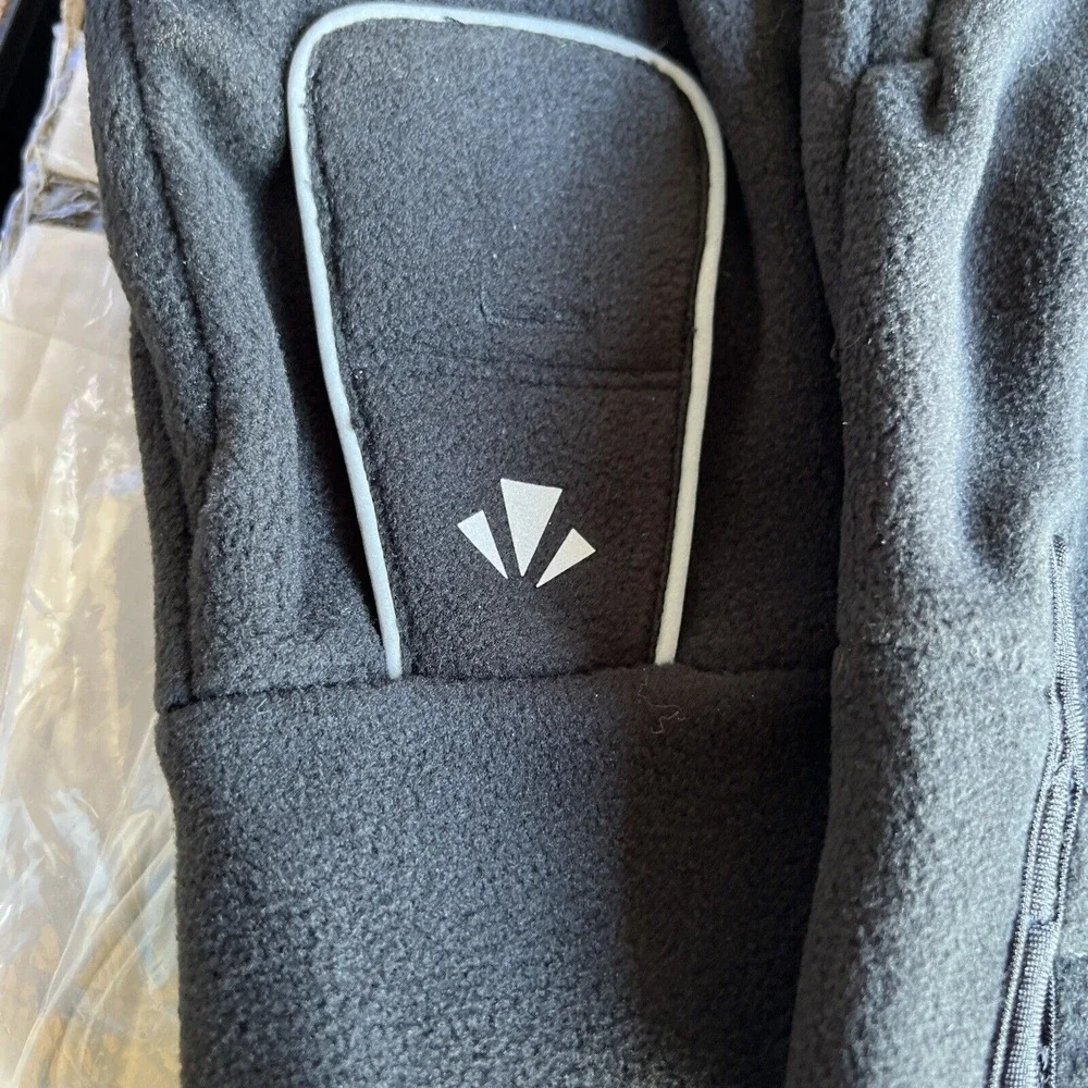 runLites Mittens Black Running Fleece Gloves size Small with battery